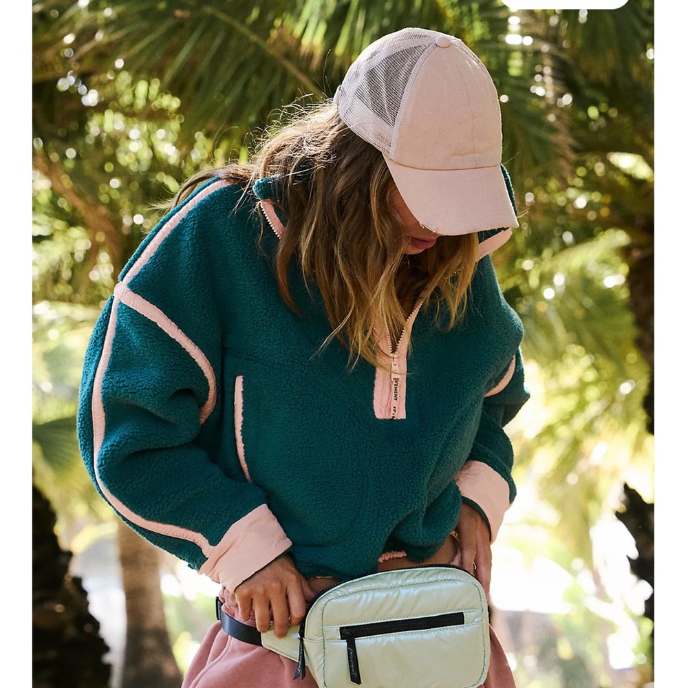 Free People 1/2 Zip Fleece Pullover